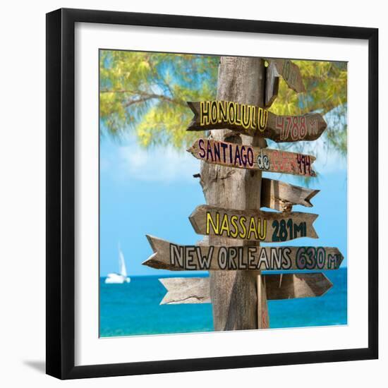 Destination Signs - Key West - Florida-Philippe Hugonnard-Framed Photographic Print