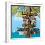 Destination Signs - Key West - Florida-Philippe Hugonnard-Framed Photographic Print