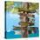 Destination Signs - Key West - Florida-Philippe Hugonnard-Stretched Canvas