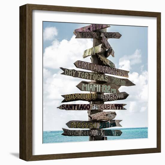 Destination Signs - Key West - Florida-Philippe Hugonnard-Framed Photographic Print