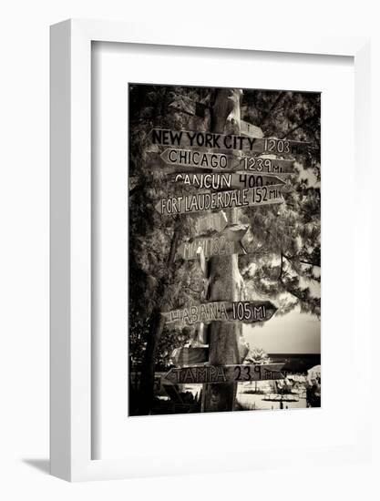 Destination Signs - Key West - Florida-Philippe Hugonnard-Framed Photographic Print