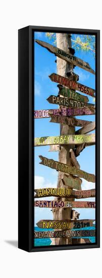 Destination Signs - Key West - Florida-Philippe Hugonnard-Framed Stretched Canvas