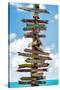 Destination Signs - Key West - Florida-Philippe Hugonnard-Stretched Canvas