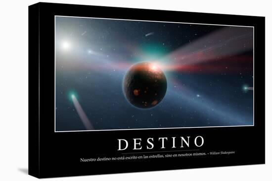 Destino. Cita Inspiradora Y Póster Motivacional-null-Stretched Canvas