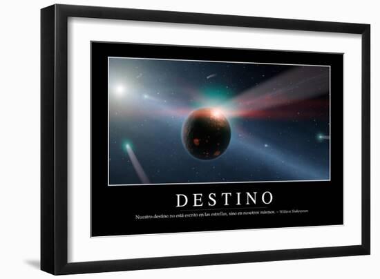 Destino. Cita Inspiradora Y Póster Motivacional-null-Framed Photographic Print