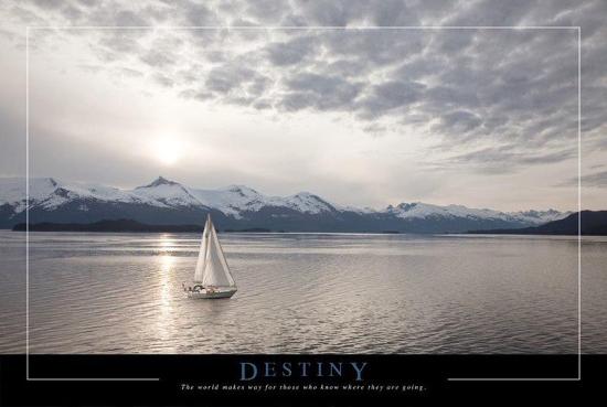 Destiny - Sailboat-null-Lamina Framed Poster
