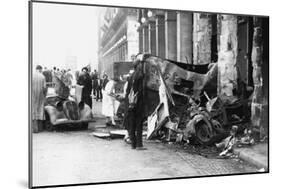 Destoyed Vehicle, Rue De Castiglione, Liberation of Paris, August 1944-null-Mounted Giclee Print