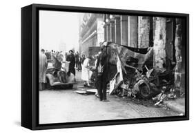 Destoyed Vehicle, Rue De Castiglione, Liberation of Paris, August 1944-null-Framed Stretched Canvas