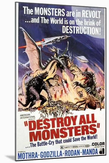 Destroy All Monsters, 1968-null-Mounted Art Print