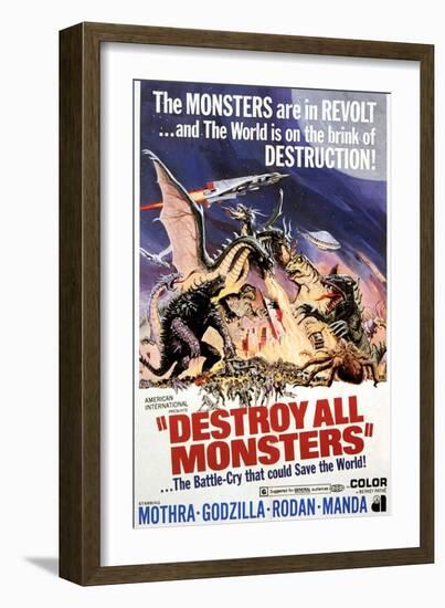 Destroy All Monsters, 1968-null-Framed Art Print