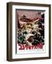 Destroy All Monsters, Godzilla on Japanese Poster Art, 1968-null-Framed Art Print