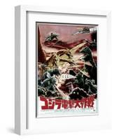 Destroy All Monsters, Godzilla on Japanese Poster Art, 1968-null-Framed Art Print