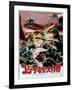 Destroy All Monsters, Godzilla on Japanese Poster Art, 1968-null-Framed Art Print