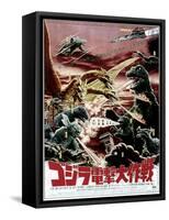 Destroy All Monsters, Godzilla on Japanese Poster Art, 1968-null-Framed Stretched Canvas