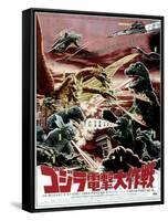 Destroy All Monsters, Godzilla on Japanese Poster Art, 1968-null-Framed Stretched Canvas