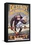 'Destroy This Mad Brute', World War One Recruitment Poster-null-Framed Stretched Canvas