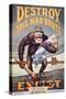 'Destroy This Mad Brute', World War One Recruitment Poster-null-Stretched Canvas