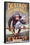 'Destroy This Mad Brute', World War One Recruitment Poster-null-Framed Stretched Canvas