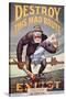 'Destroy This Mad Brute', World War One Recruitment Poster-null-Stretched Canvas