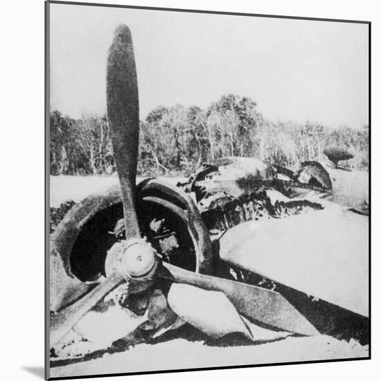 Destroyed Aircraft-null-Mounted Photographic Print