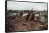 Destroyed Buildings Overflow Alleys-null-Framed Stretched Canvas