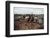 Destroyed Buildings Overflow Alleys-null-Framed Photographic Print