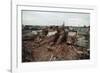 Destroyed Buildings Overflow Alleys-null-Framed Photographic Print