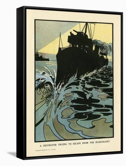 Destroyer at Speed-Charles Robinson-Framed Stretched Canvas
