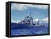 Destroyer Uss Wilson During Us Navy Manuevers Off the Hawaiian Islands-Carl Mydans-Framed Stretched Canvas