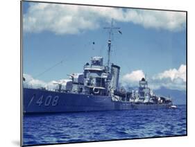 Destroyer Uss Wilson During Us Navy Manuevers Off the Hawaiian Islands-Carl Mydans-Mounted Photographic Print