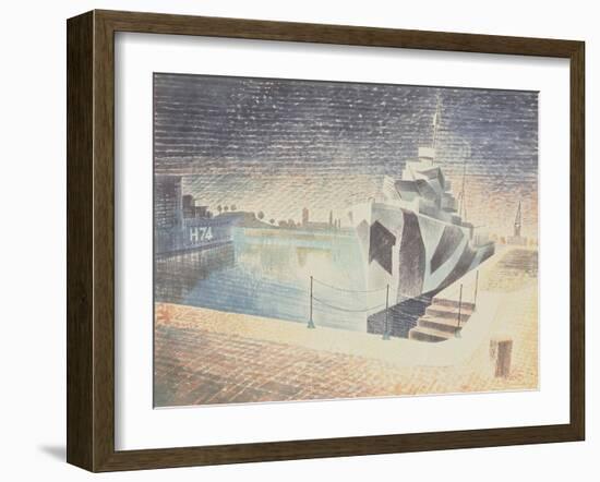Destroyers at Night, C.1942-Eric Ravilious-Framed Giclee Print