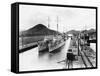 Destroyers on the Panama Canal-null-Framed Stretched Canvas