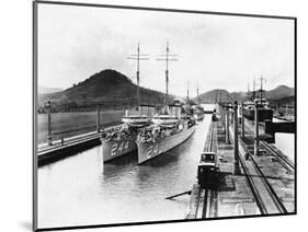 Destroyers on the Panama Canal-null-Mounted Photographic Print