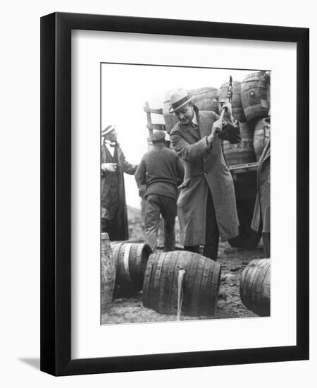 Destroying Barrels Of Beer-null-Framed Photographic Print