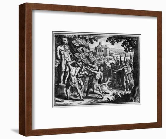 Destroying Saxon Idols-null-Framed Art Print