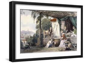 Destroying the Chrysalids and Reeling the Cocoons, from 'China in a Series of Views'-Thomas Allom-Framed Giclee Print