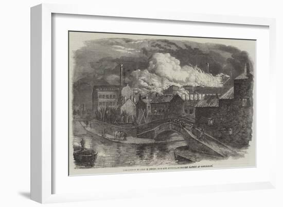 Destruction by Fire of Messers Hine and Mundella's Hosiery Factory at Nottingham-null-Framed Giclee Print