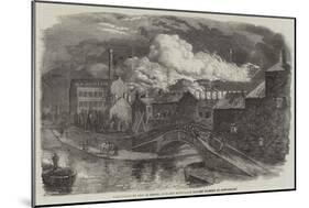 Destruction by Fire of Messers Hine and Mundella's Hosiery Factory at Nottingham-null-Mounted Giclee Print