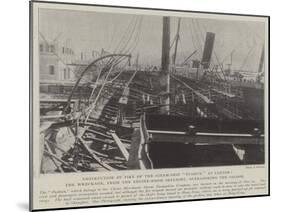 Destruction by Fire of the Steam-Ship Fushun at Canton-null-Mounted Giclee Print
