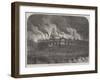 Destruction by Fire on the Queen Railway Hotel at Chester-null-Framed Giclee Print