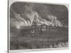 Destruction by Fire on the Queen Railway Hotel at Chester-null-Stretched Canvas