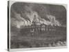 Destruction by Fire on the Queen Railway Hotel at Chester-null-Stretched Canvas