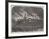 Destruction by Fire on the Queen Railway Hotel at Chester-null-Framed Giclee Print
