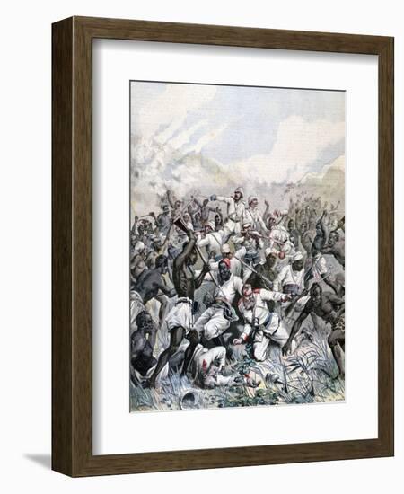 Destruction of a German Expedition in Africa, 1891-Henri Meyer-Framed Giclee Print