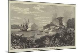 Destruction of a Pirates' Stronghold at Sulu by HMS Nassau-null-Mounted Giclee Print