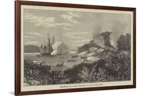 Destruction of a Pirates' Stronghold at Sulu by HMS Nassau-null-Framed Giclee Print