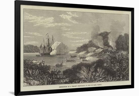 Destruction of a Pirates' Stronghold at Sulu by HMS Nassau-null-Framed Giclee Print