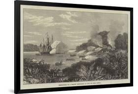 Destruction of a Pirates' Stronghold at Sulu by HMS Nassau-null-Framed Giclee Print