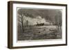 Destruction of a Wooden Bridge on the Irwell, at Lower Broughton, Manchester-null-Framed Giclee Print