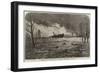Destruction of a Wooden Bridge on the Irwell, at Lower Broughton, Manchester-null-Framed Giclee Print